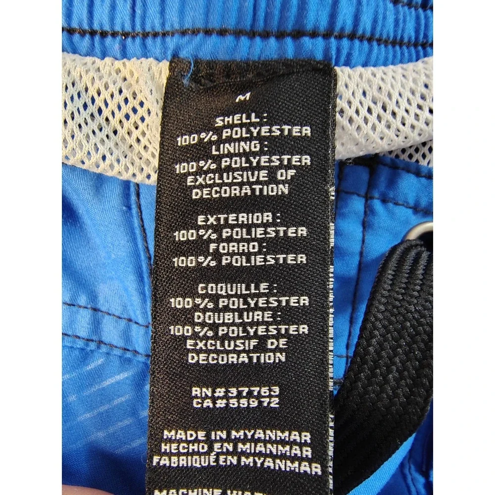 Vintage Gotcha Surf Board Shorts Blue Striped Cargo Pocket Mesh Lined Men's Sz M